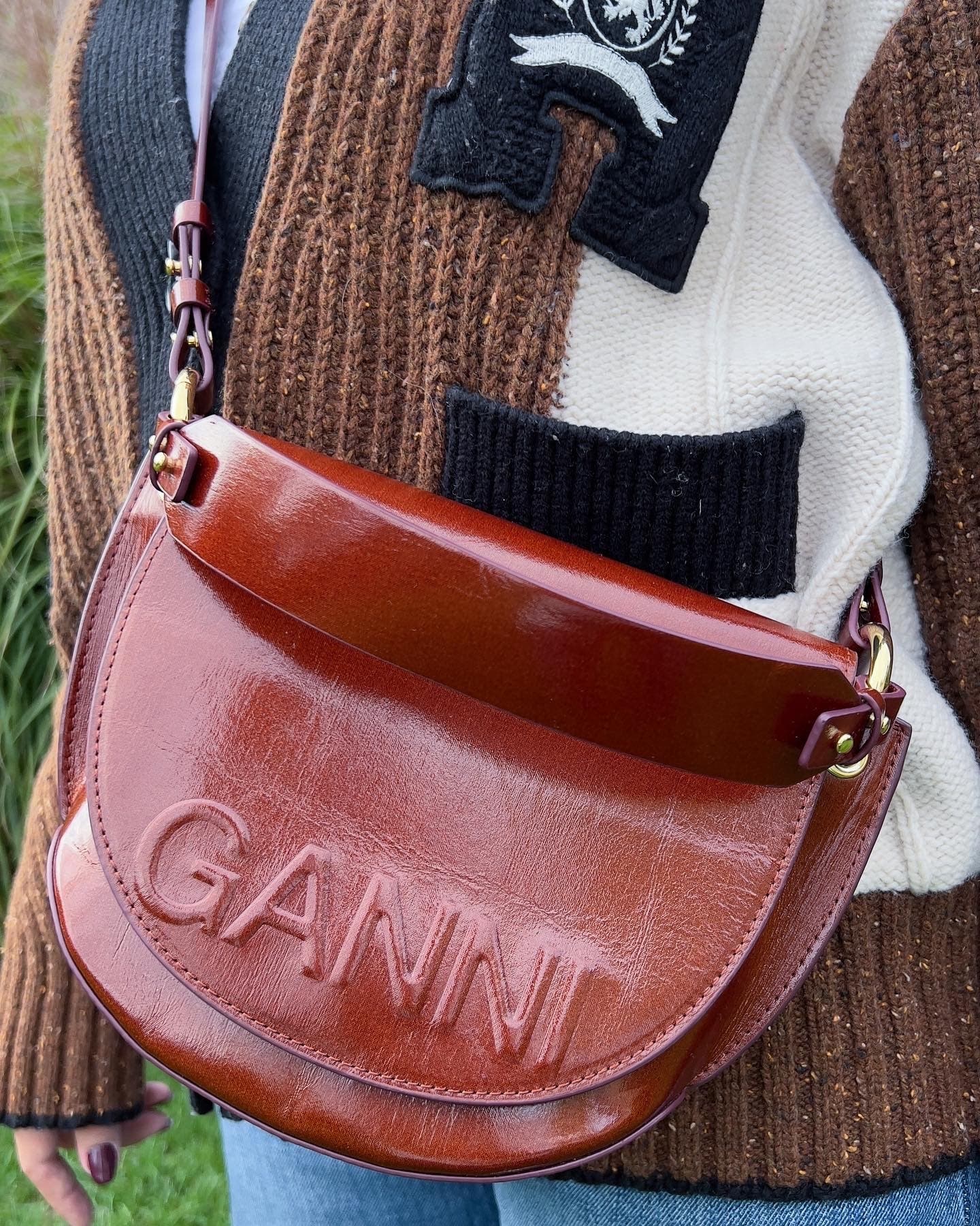 Banner Saddle Bag by GANNI | Rent the Runway