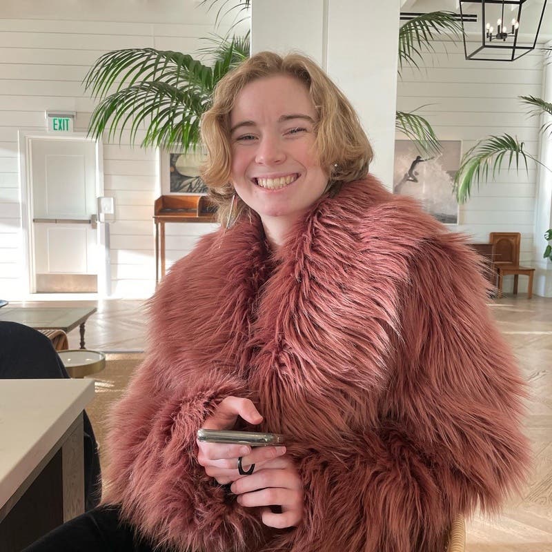 Premium Rose Faux Fur Coat by Unreal Fur | Rent the Runway