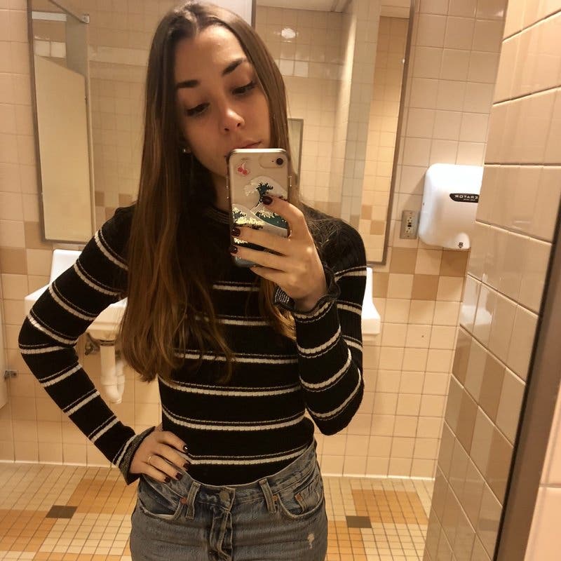 Black Striped Pullover