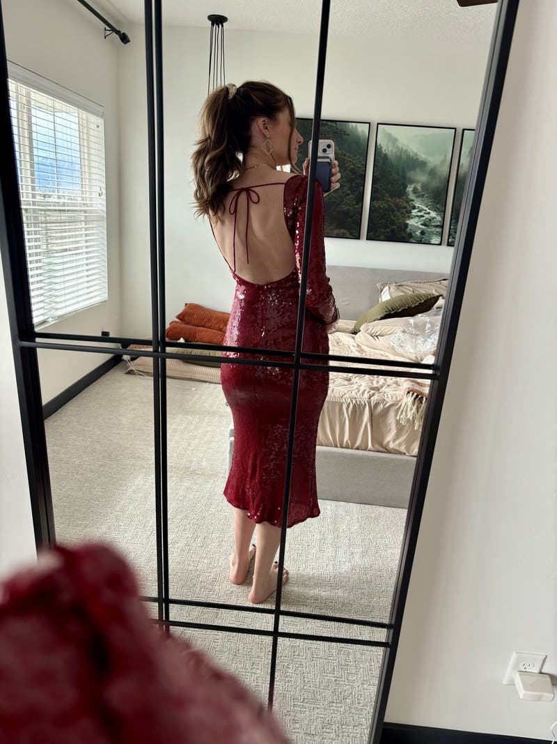 chinese dress ladies Bardot Art Deco Maxi Sequin Dress  Bottoms Up Boutique