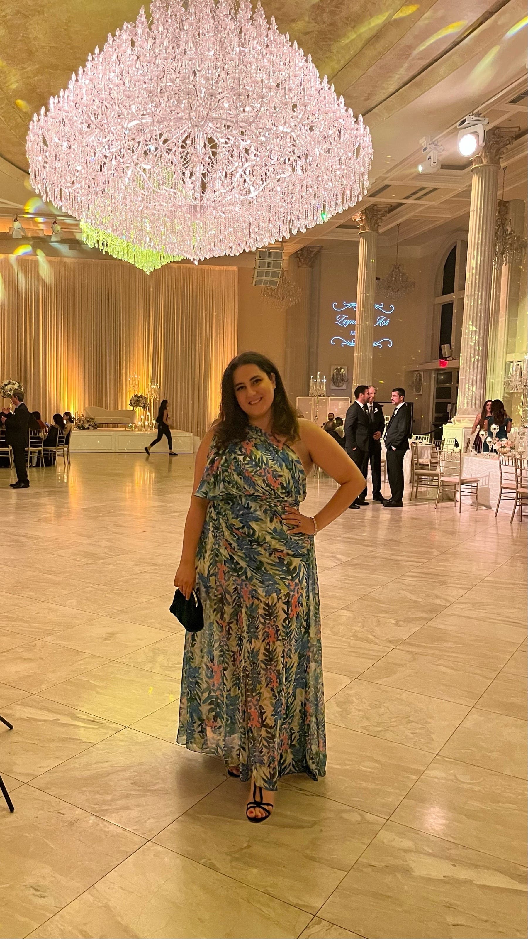 Floral One Shoulder Gown by Badgley Mischka | Rent the Runway