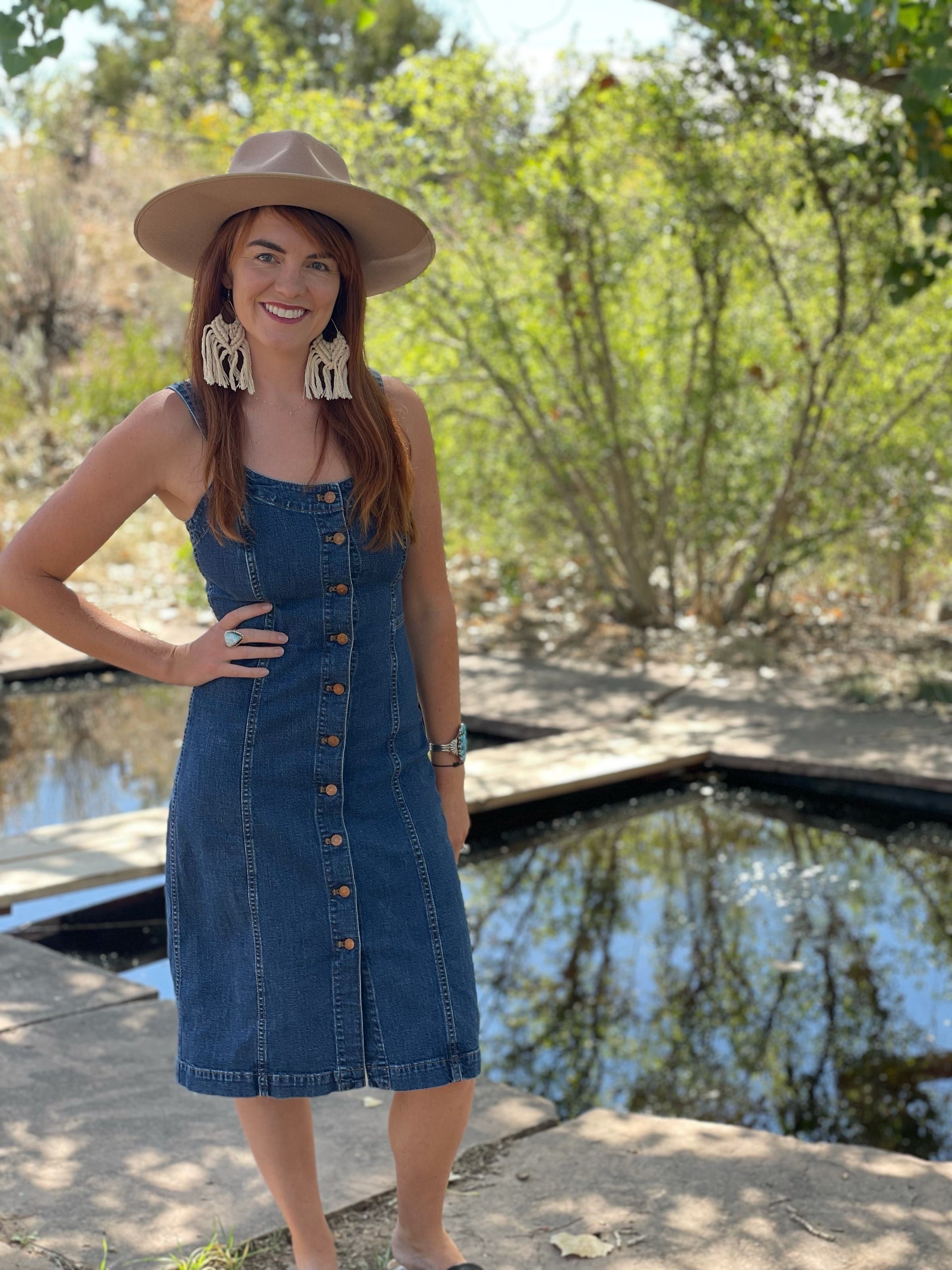 Denim Button Front Tank Dress by Madewell | Rent the Runway
