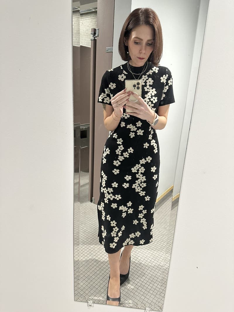 Flower Jacquard Knit Dress by CeCe | Rent the Runway