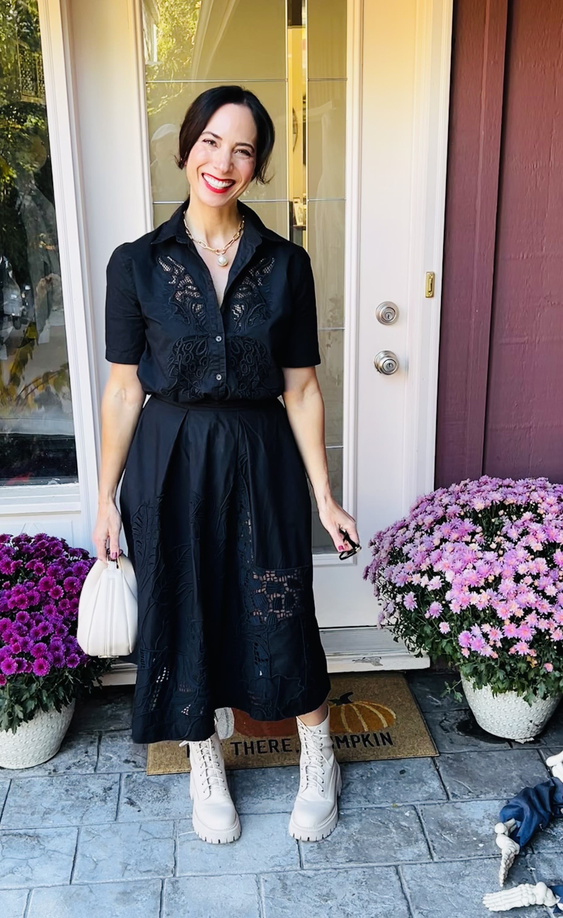 Black Lace Midi Skirt by Stella Jean | Rent the Runway