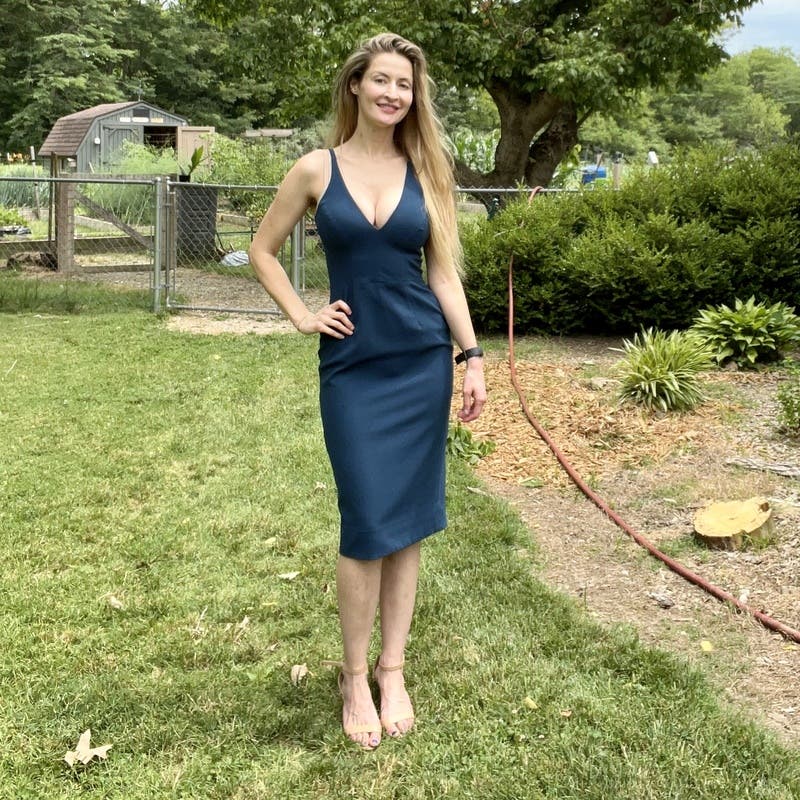 Blue Lyla Sheath by Dress The Population | Rent the Runway