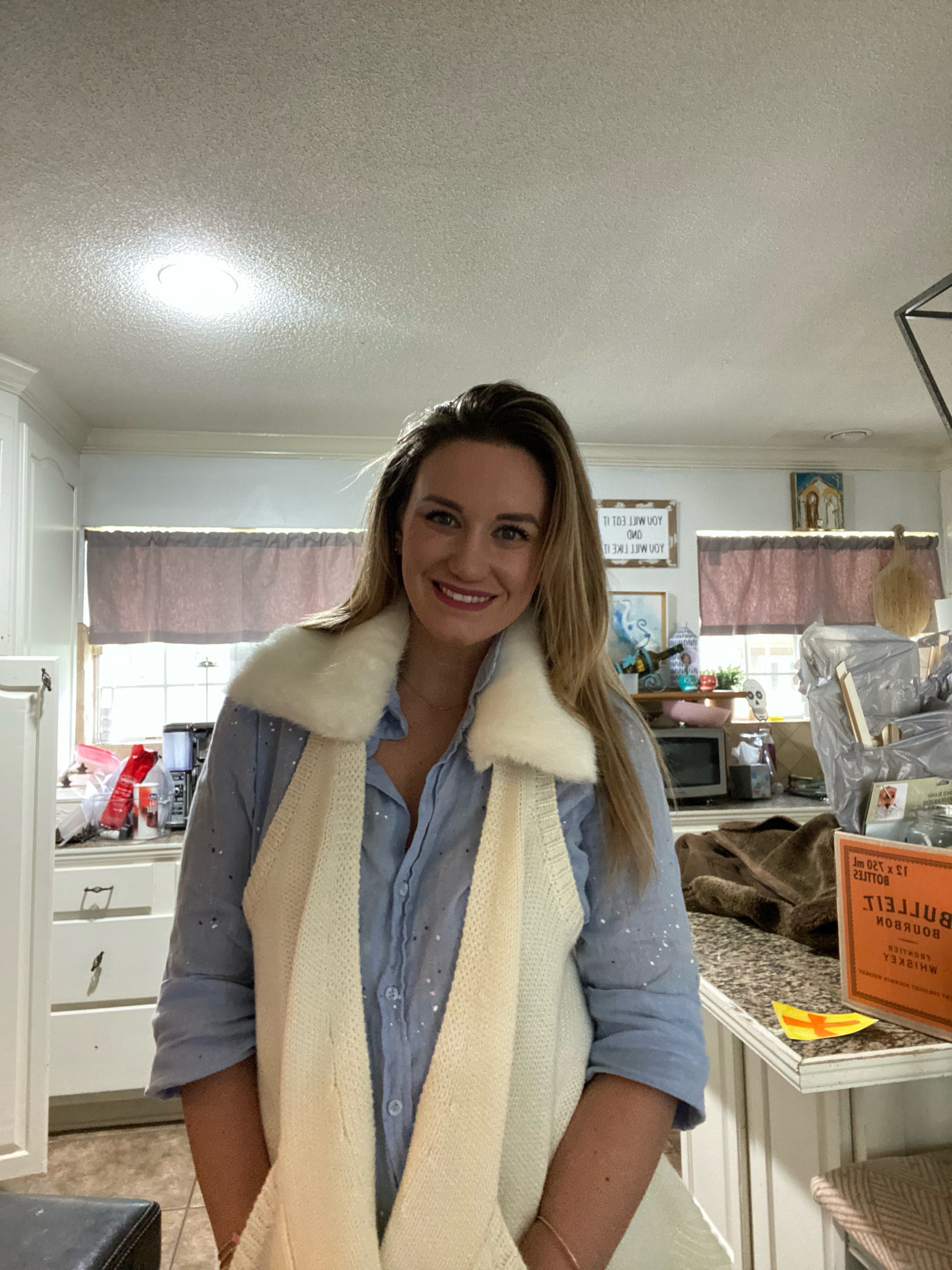 Fur Collar Cardigan Vest by KF/KaufmanFranco x RTR | Rent