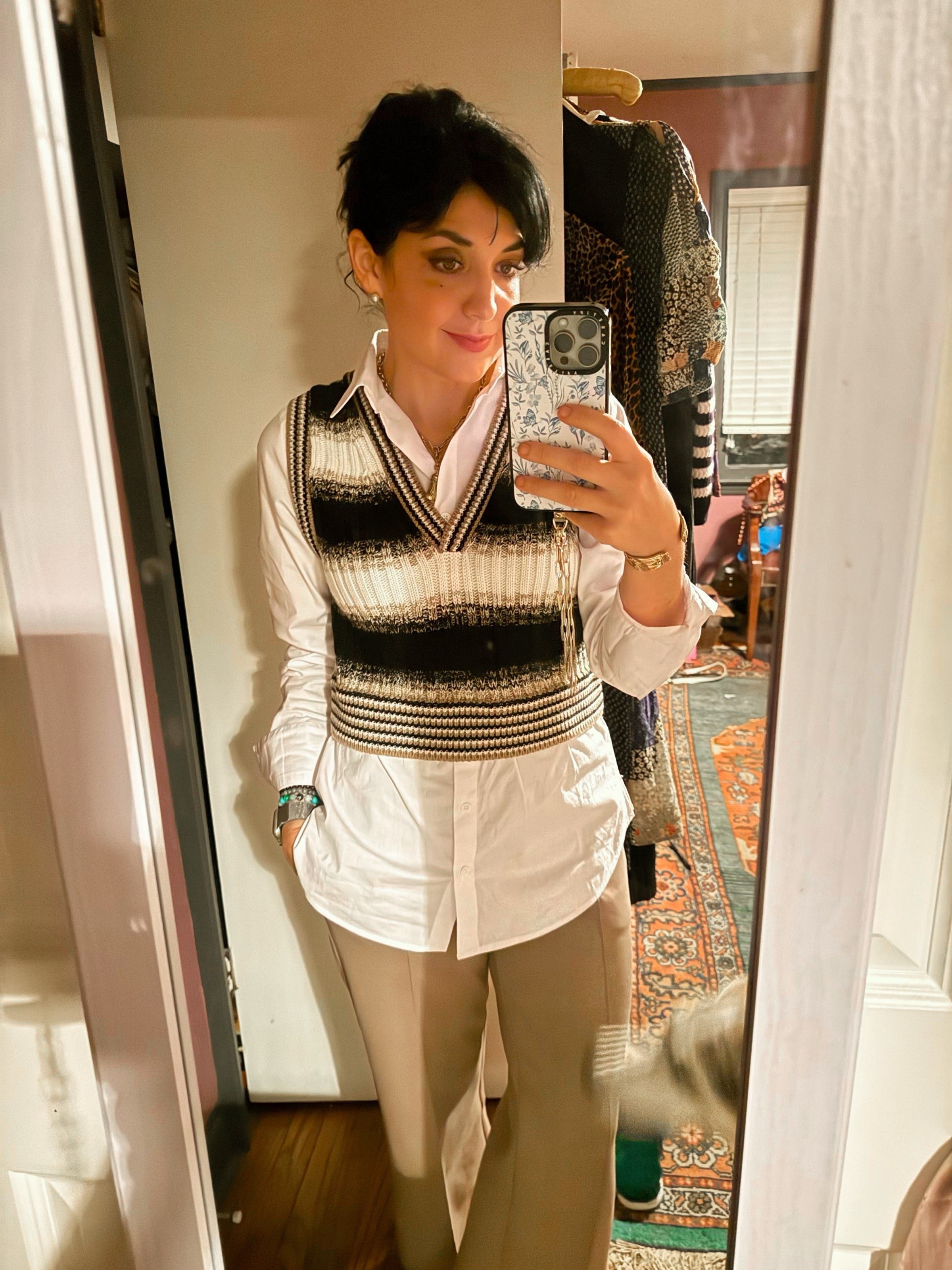 Spear Mixed Media Vest by Veronica Beard | Rent the Runway