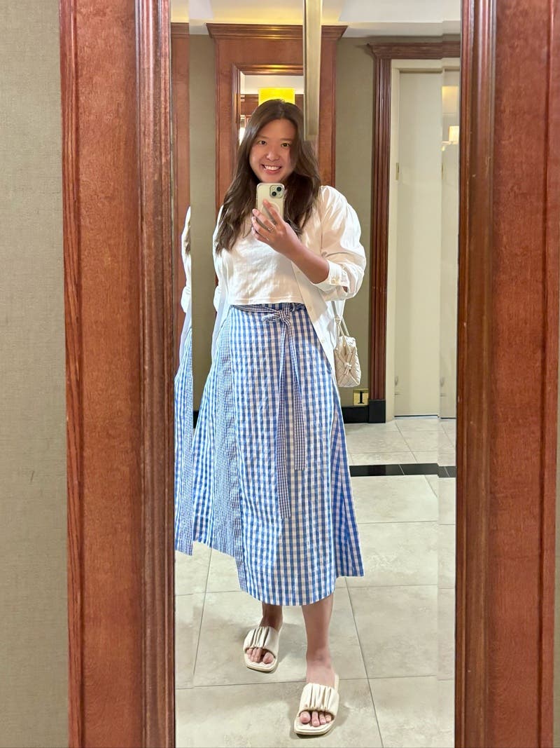【BAON】Sans check midi skirt BAON】Sans check midi skirt (BAON/スカート) 98323585【BUYMA】