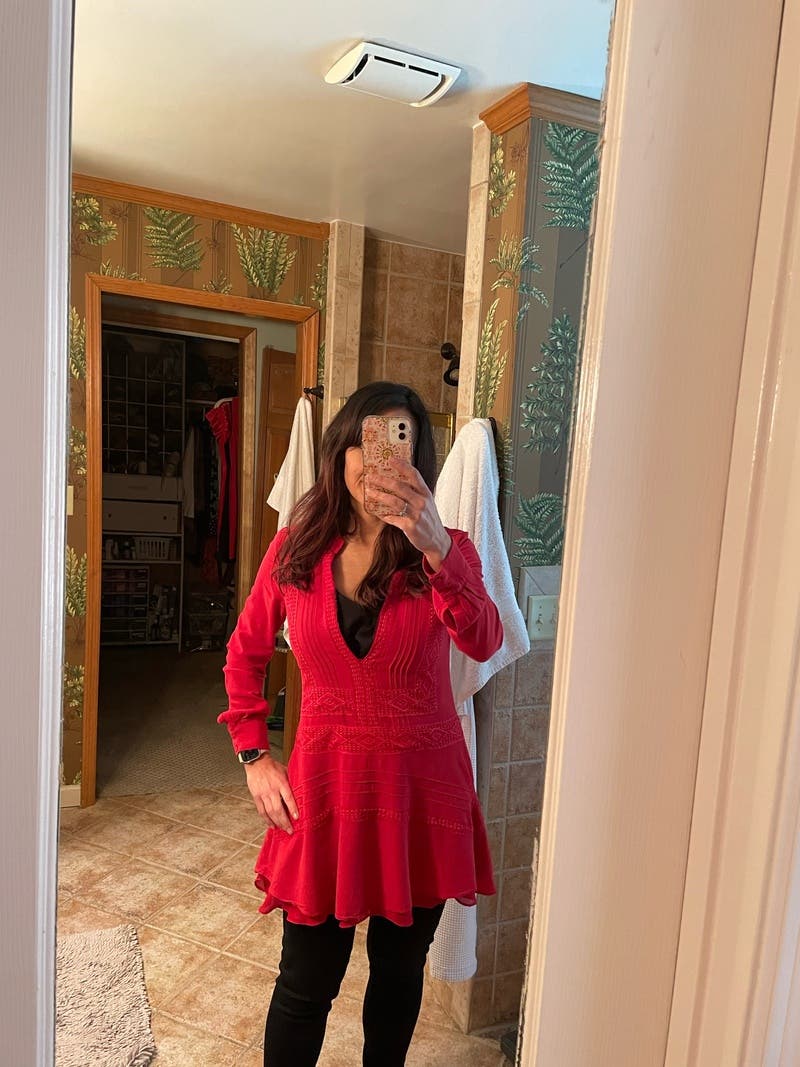 Red Lace Panel Shift by Derek Lam 10 Crosby | Rent the Runway