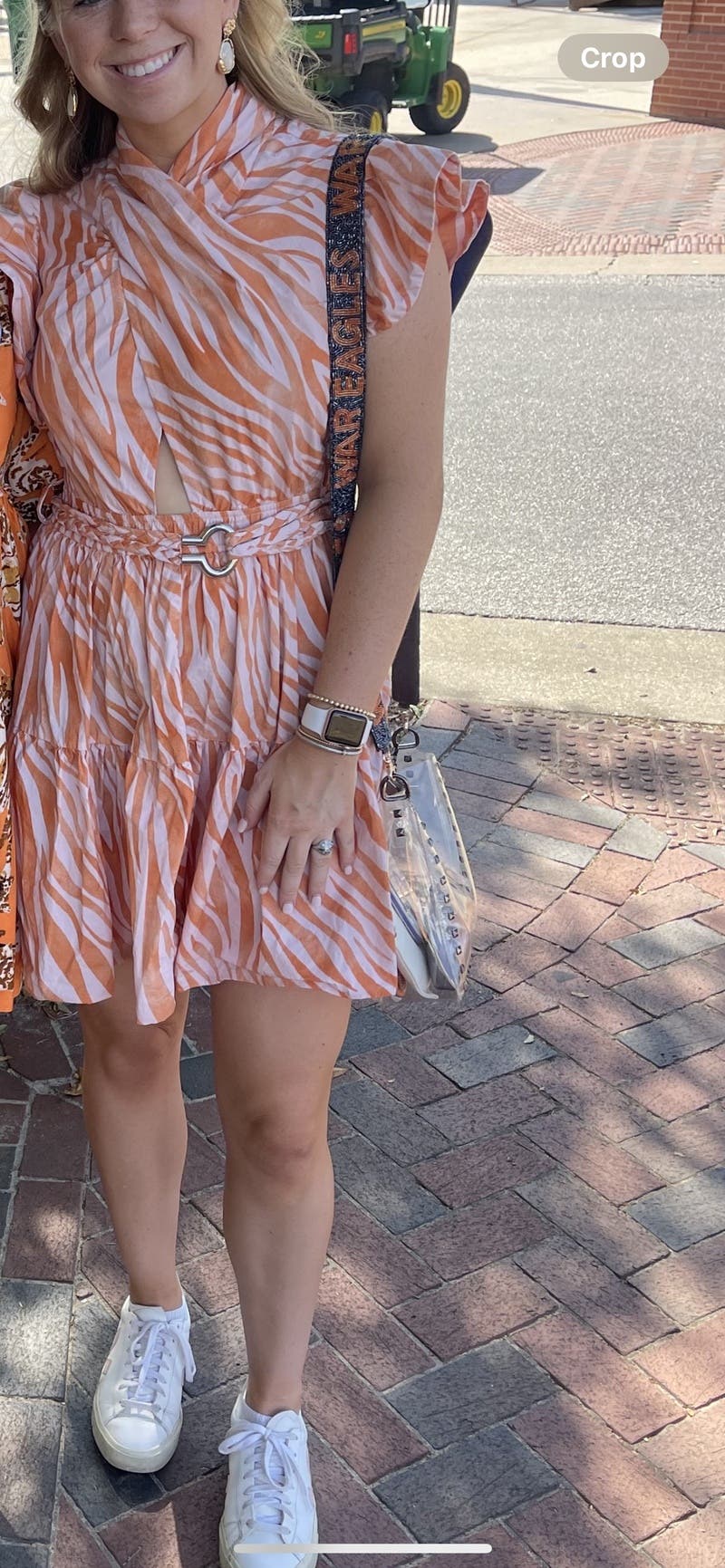 Orange Zebra Cutout Mini Dress by Derek Lam 10 Crosby x RTR | Rent the  Runway