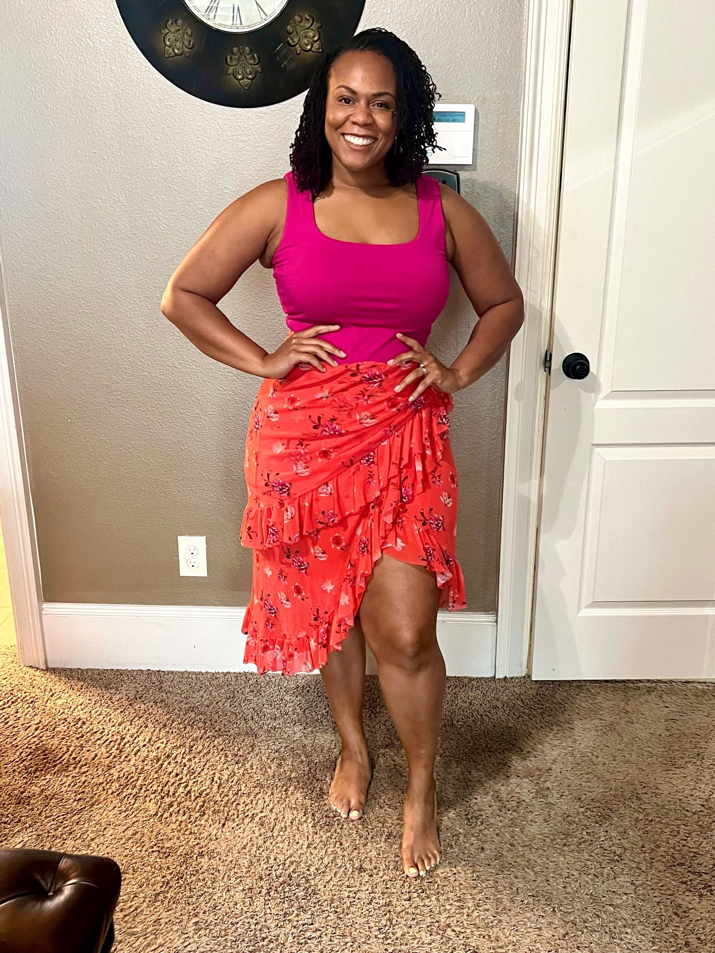 Coral Floral Skirt by Fuzzi | Rent the Runway