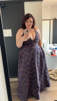 V-Neck Floral Jacquard Gown by ML Monique Lhuillier | Rent