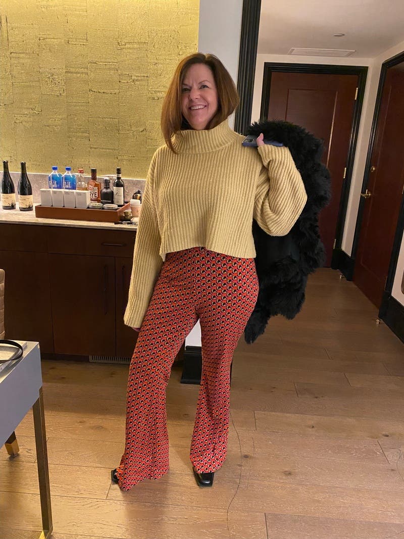 【Diane von Furstenberg】 Brooklynプリントジャージフレアパン Brooklyn Pants – Diane von Furstenberg