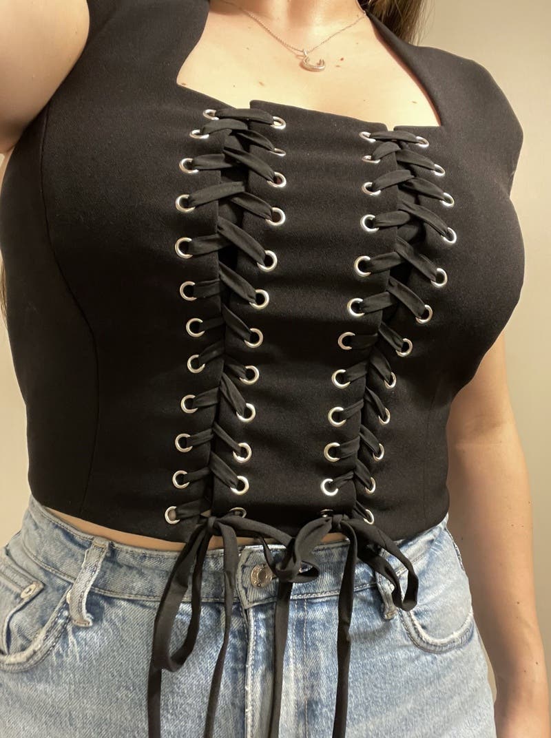 Lace Up Corset Top by TOME x RTR | Rent the Runway