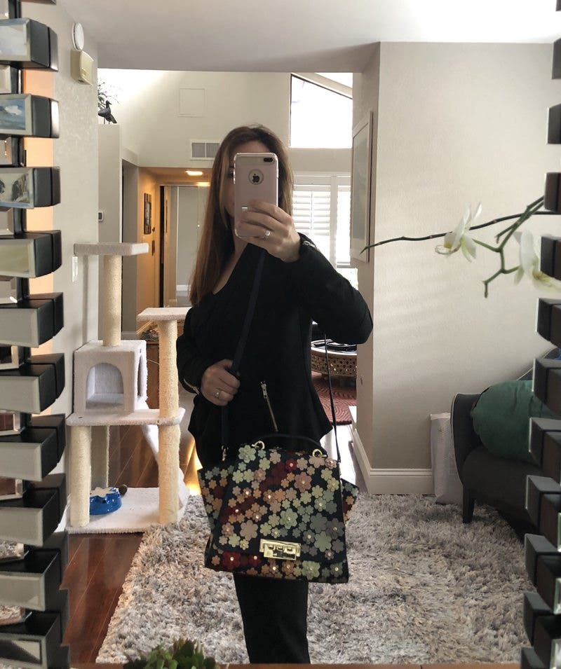 Floral Eartha Soft Top Handle Bag by ZAC Zac Posen Handbags | Rent