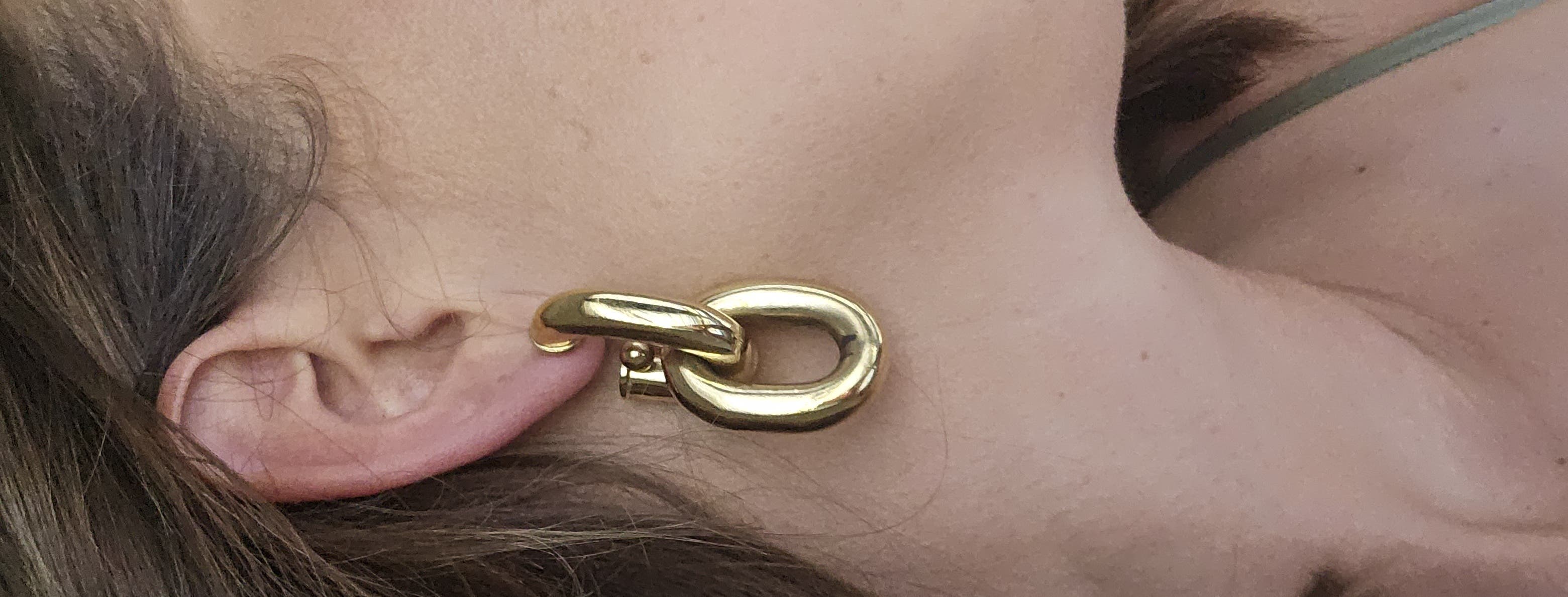 Xl Link Double Hoop Earring by Rabanne | Rent the Runway