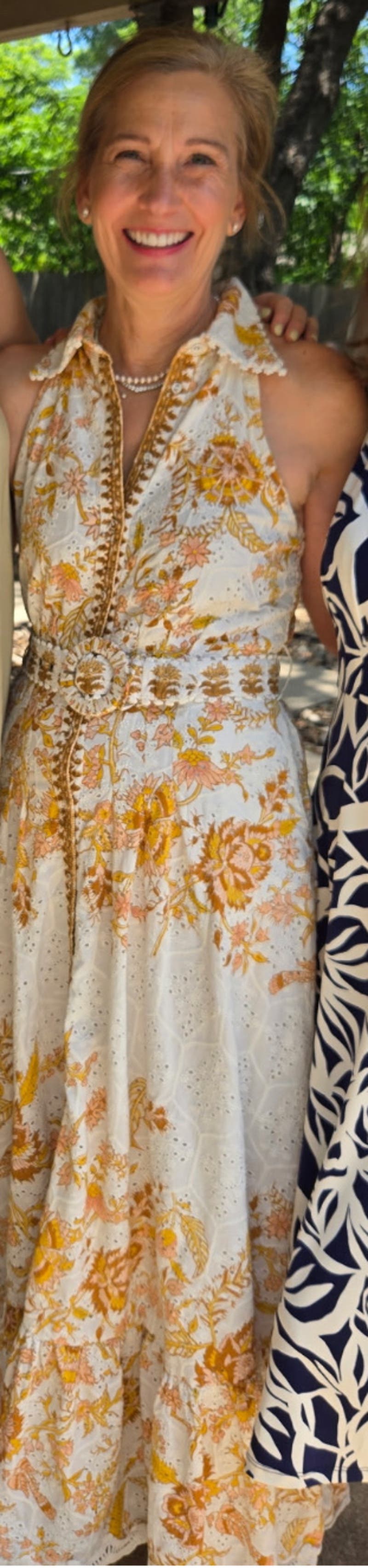 Long Dress With Buckle Belt by Hemant & Nandita | Rent