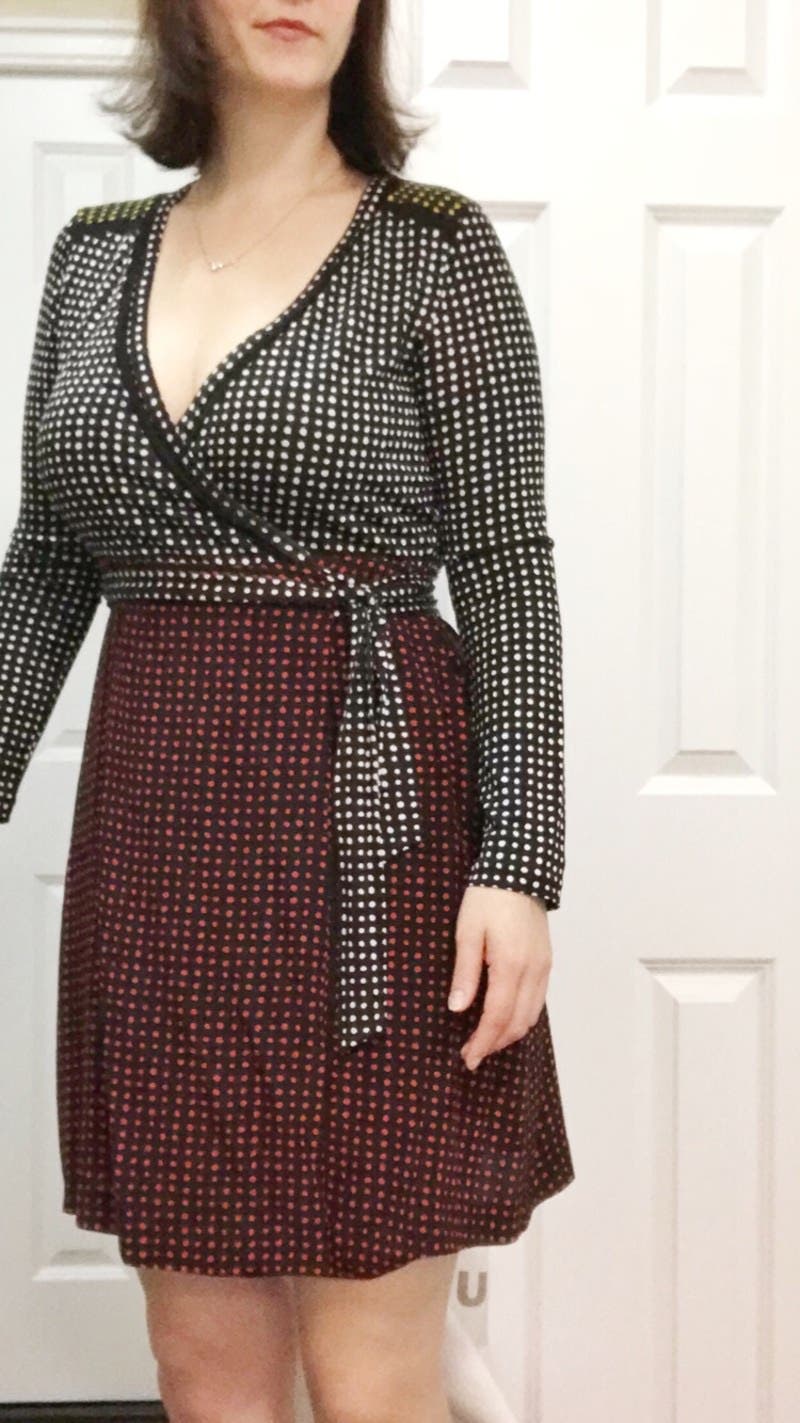 Mixed Dot Print Wrap Dress by Diane von Furstenberg | Rent