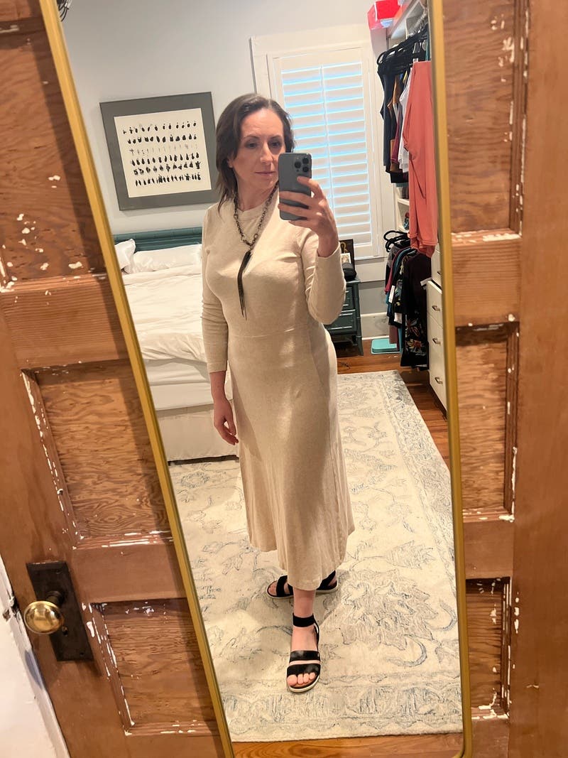 Oatmeal Rib Knit Dress by Club Monaco | Rent the Runway