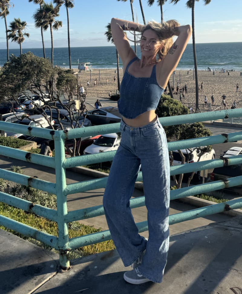 Denim Corset Top by Peter Som x RTR | Rent the Runway