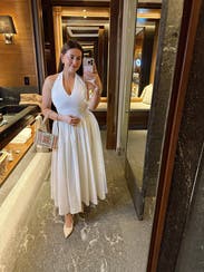 satin halter maxi dress SATIN HALTER GOWN CDCH079 main image 0