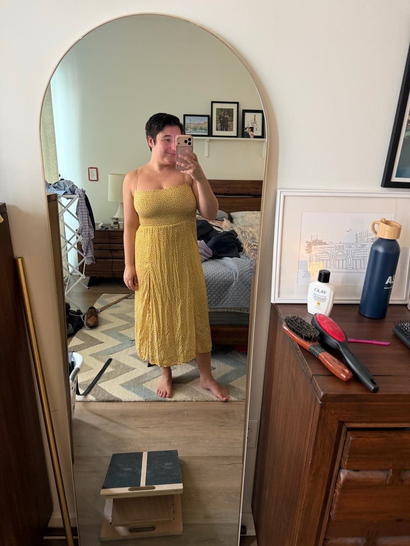 ashley midi dress resa Yellow Floral Ashley Midi Dress