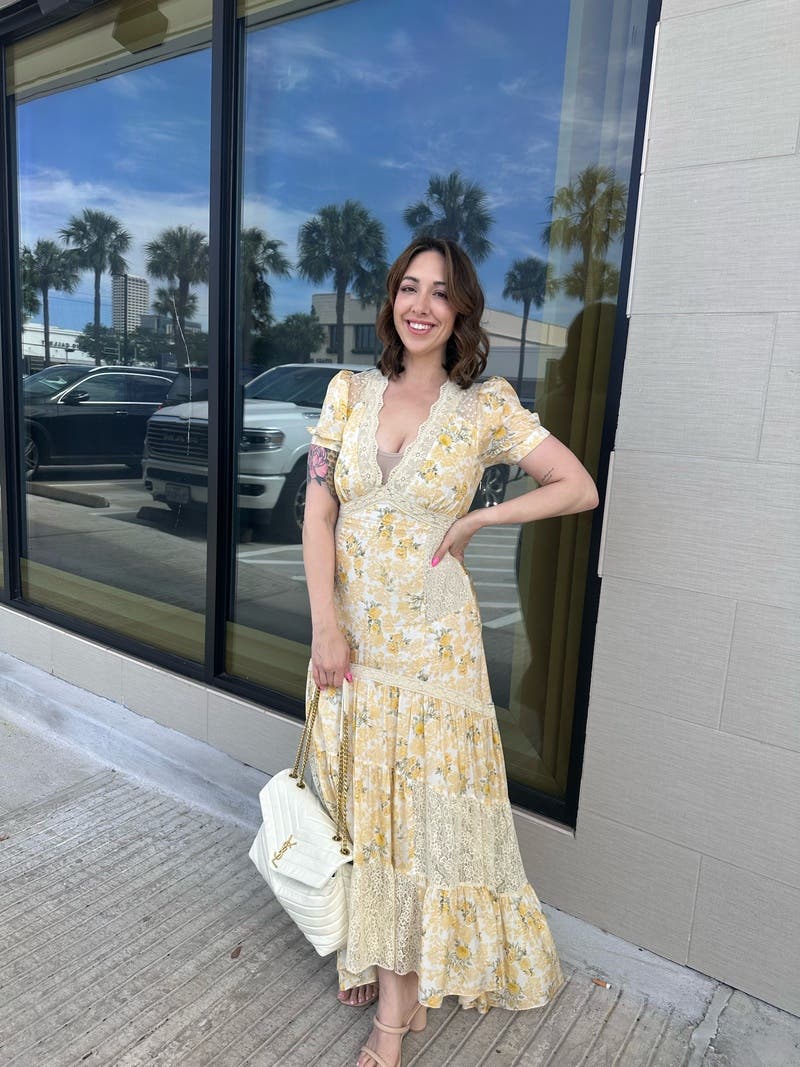 【LOVESHACKFANCY】 Tink lace-trimmed maxi dress ミニドレス Tink Dress by LoveShackFancy | Rent the Runway