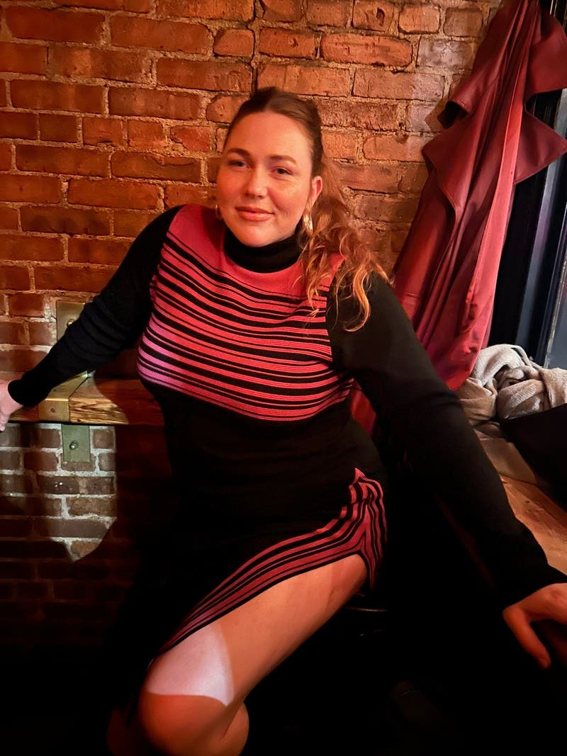 【新品】Striped Turtleneck Mini Knit Dress TOCC48.jpg