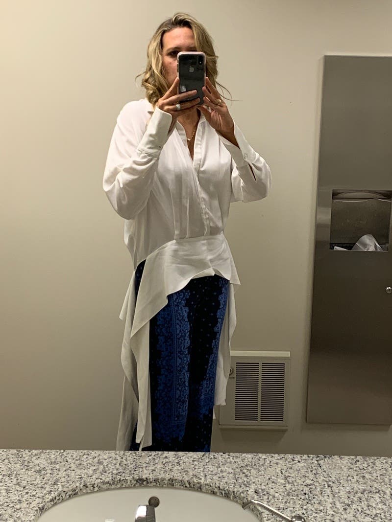 Side Tie Shirt by Victoria Victoria Beckham | Rent the Runway