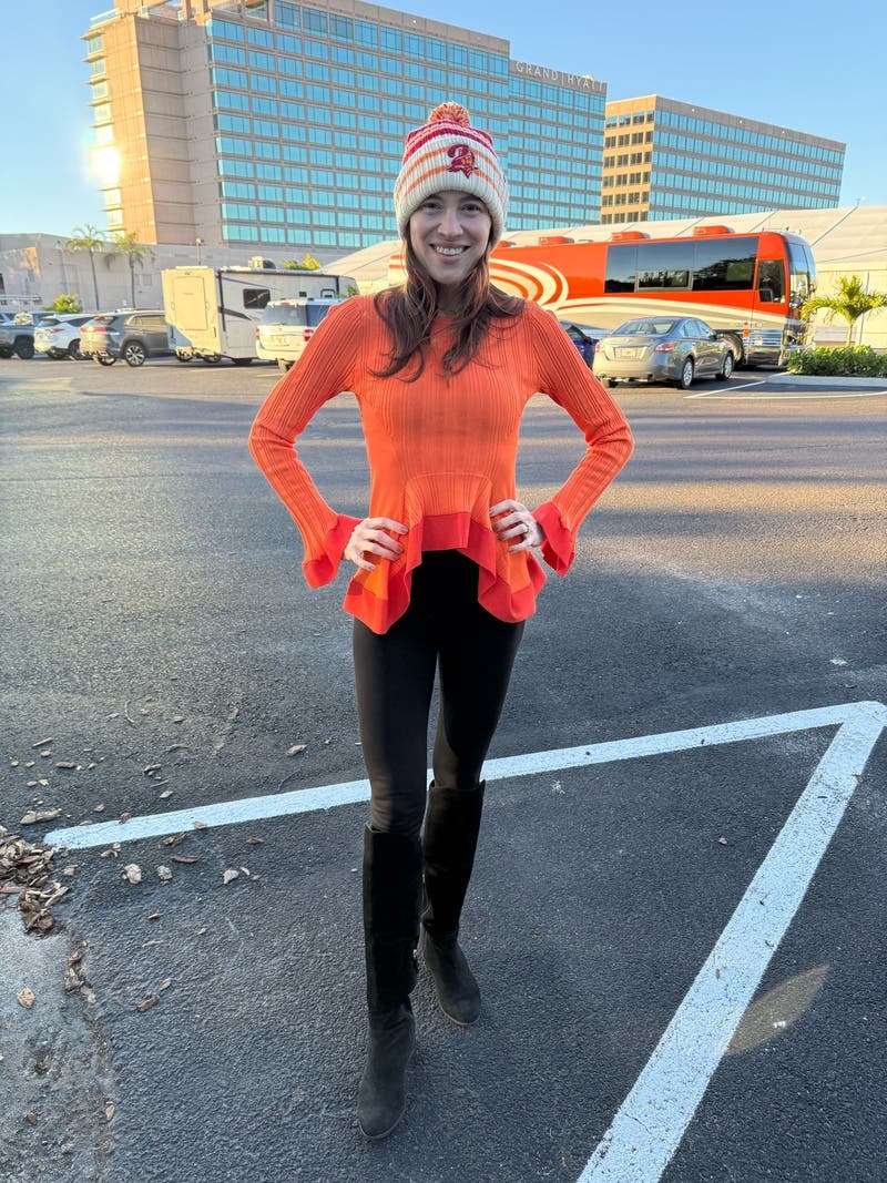 Orange Bell Sleeve Sweater by Esteban Cortazar x RTR | Rent the Runway