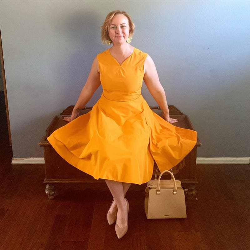 Orange Flare Dress by Jil Sander Navy | Rent the Runway