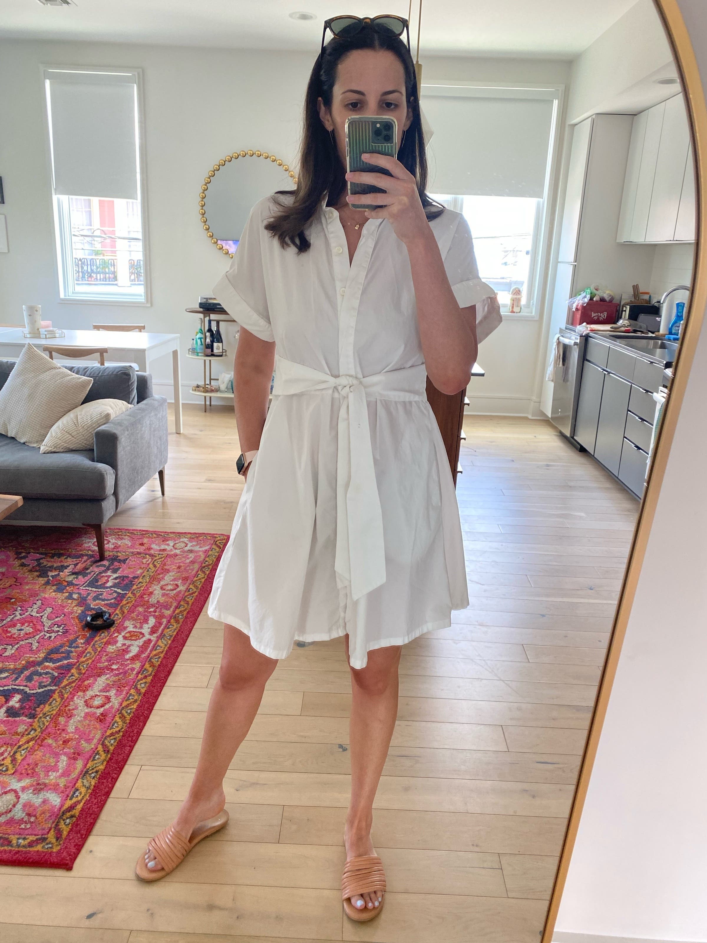 ワンピース EMPORIO ARMANI Woman Dress White EW000636AF12364 U0006 White Poplin Shirt Dress by Emporio Armani | Rent the Runway