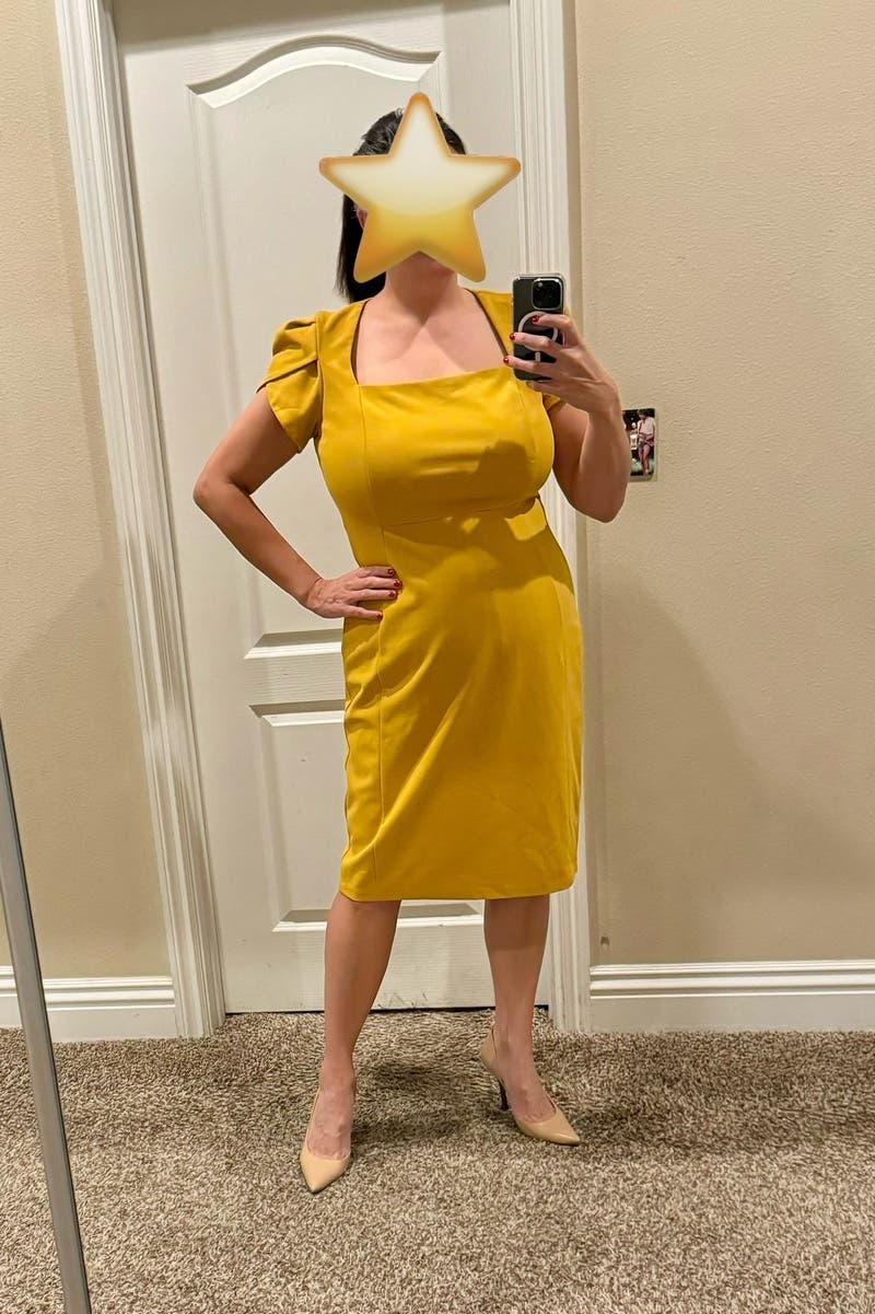 Short Sleeve Marigold Dress by Donna Morgan | Rent the Runway