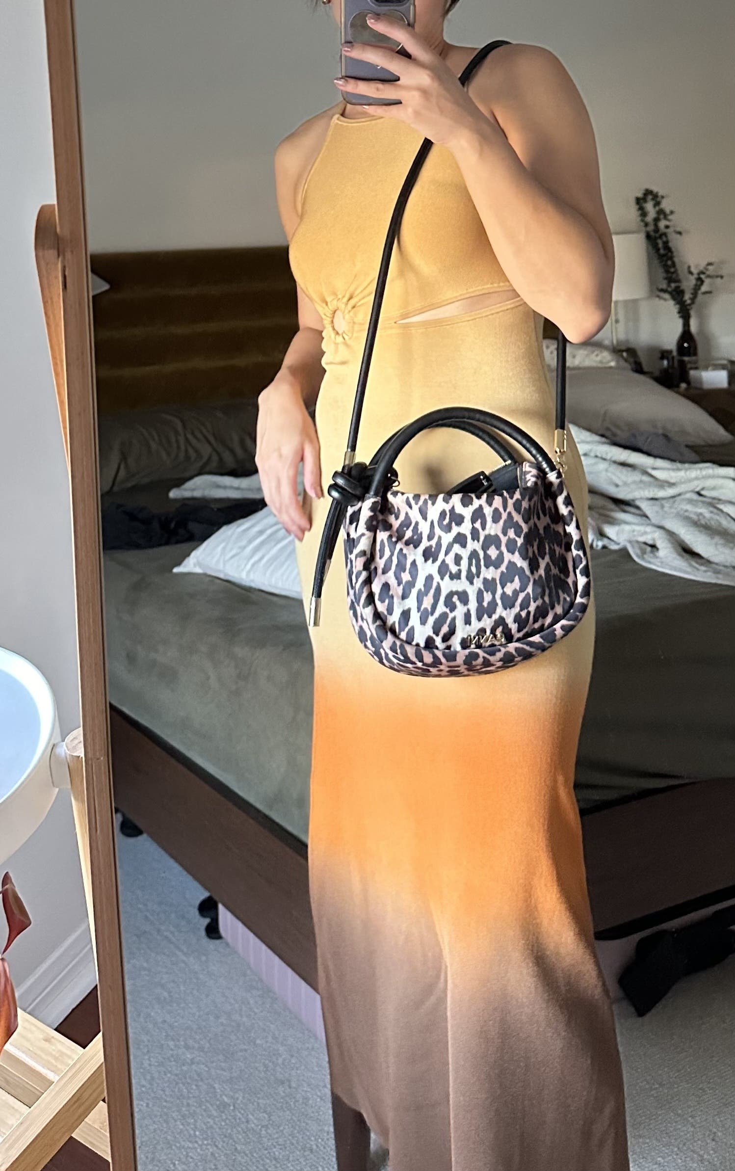 ☆SEHR☆LEOPARD TIE MINI BAG Leopard Knot Mini Bag by GANNI | Rent the Runway
