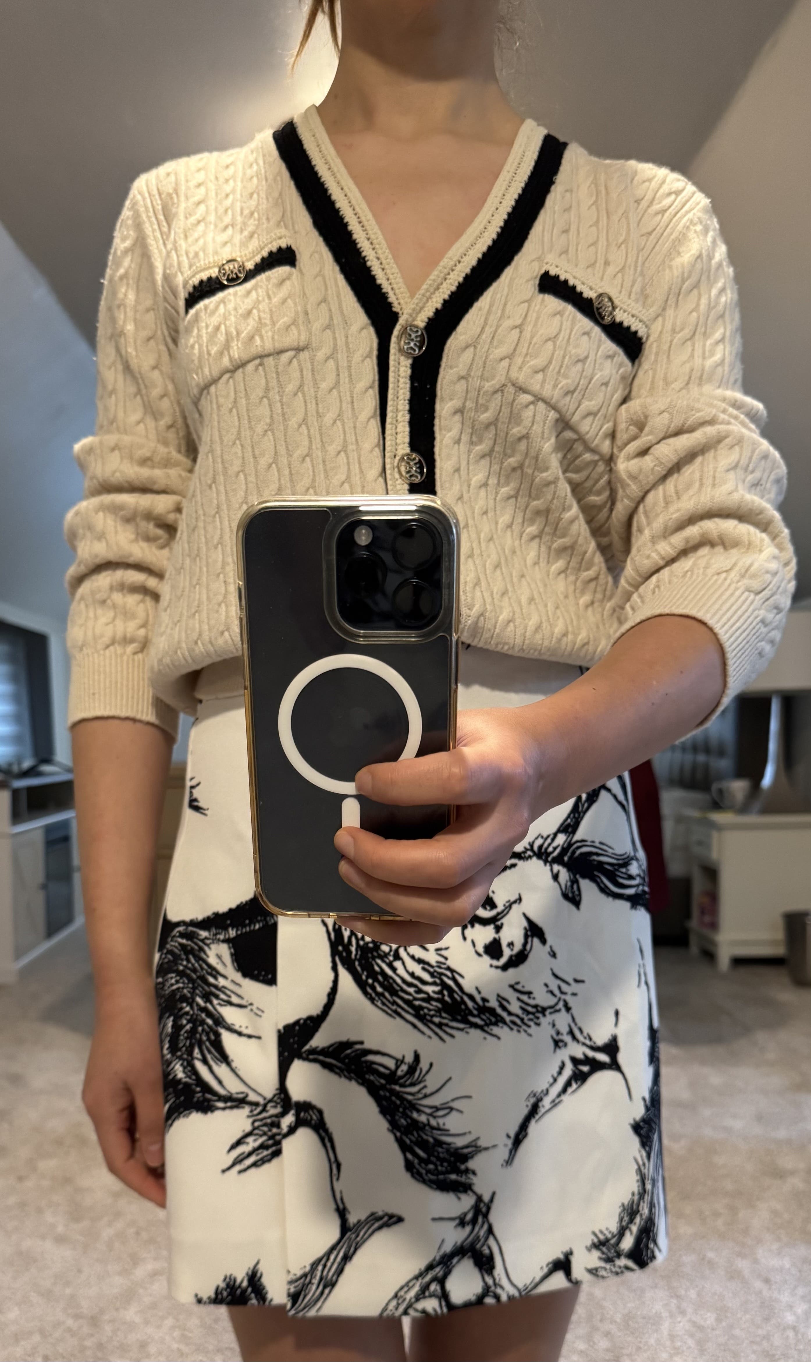 Cable Knit Cardigan by Sandro | Rent the Runway