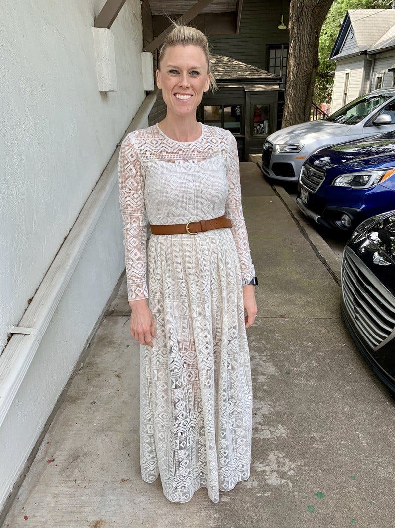 White Angelic Lace Gown by Philosophy di Lorenzo Serafini | Rent