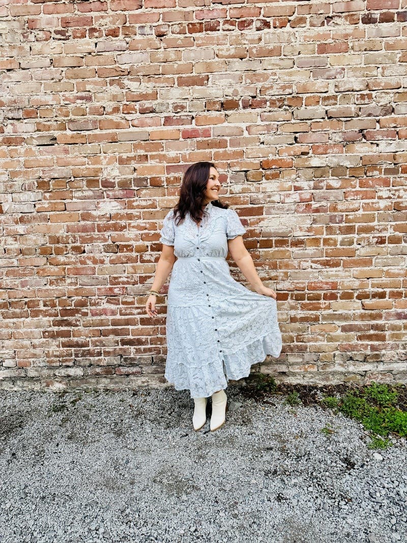 Blue Lace Victorian Dress by Pamela Love x RTR | Rent the Runway