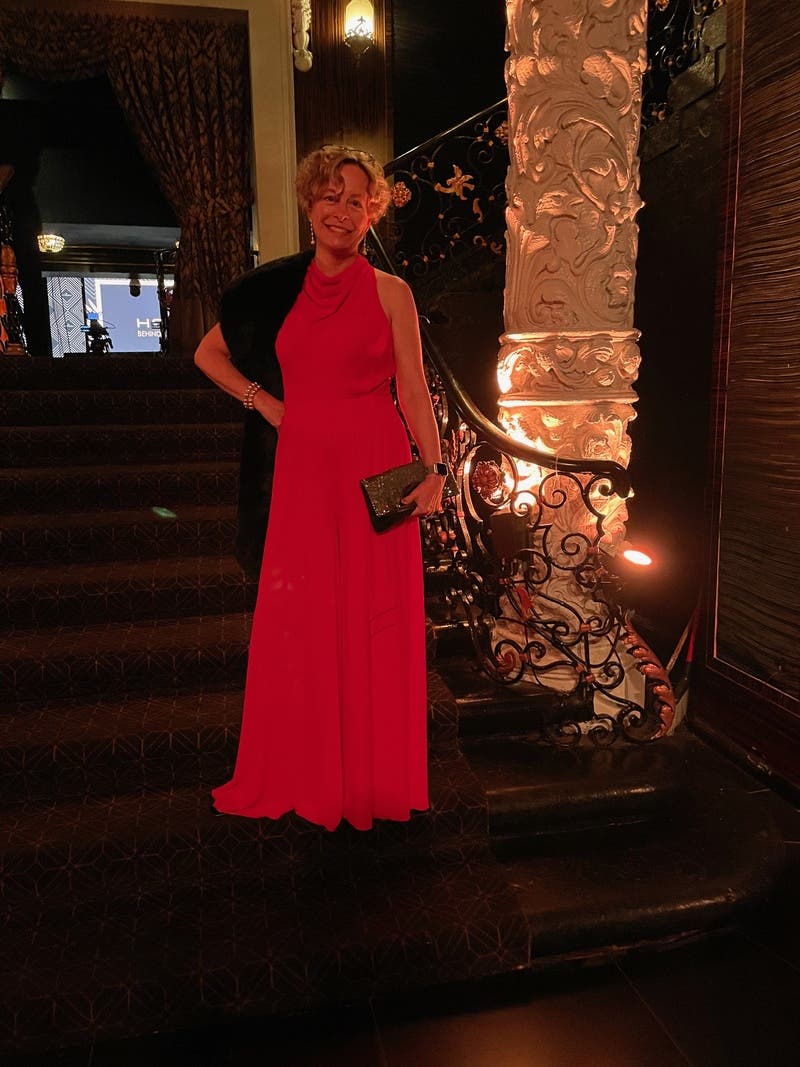 Sleeveless Cowl Neck Flowy Leg Jumpsuit by HALSTON | Rent