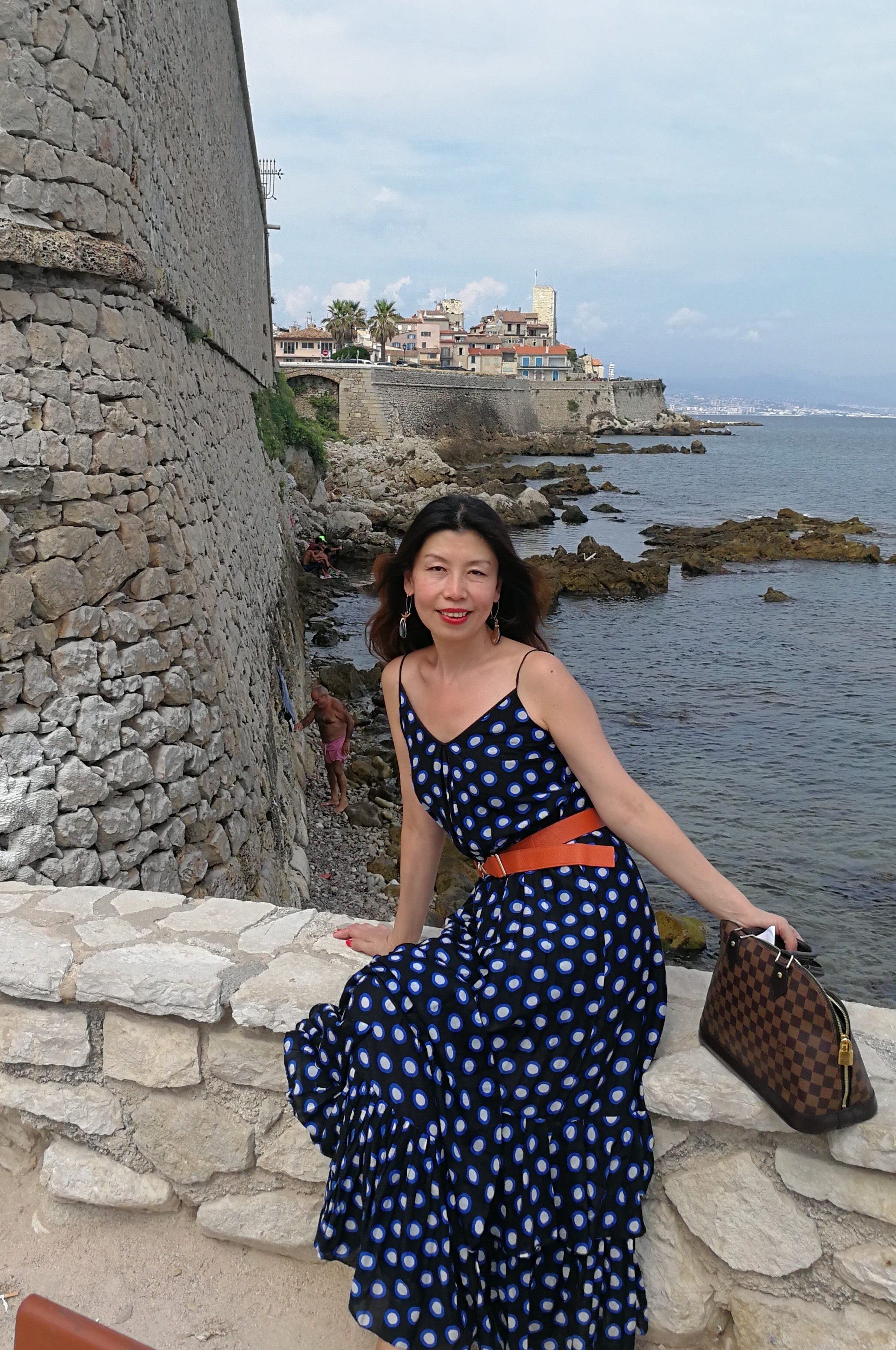 Ruffle Dotted Midi Dress by BOUTIQUE MOSCHINO | Rent the Runway