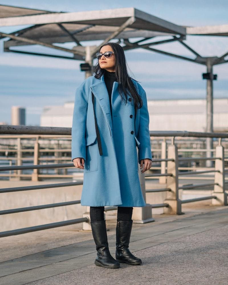 Blue A-Line Coat by Derek Lam 10 Crosby | Rent the Runway