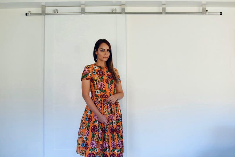 ワンピース Marni Short Floral Dress Orange Floral Short Sleeve Dress by Marni | Rent the Runway