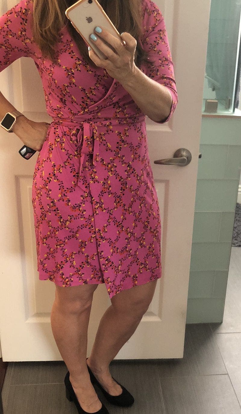 Pink Print Julian Two Wrap Dress by Diane von Furstenberg