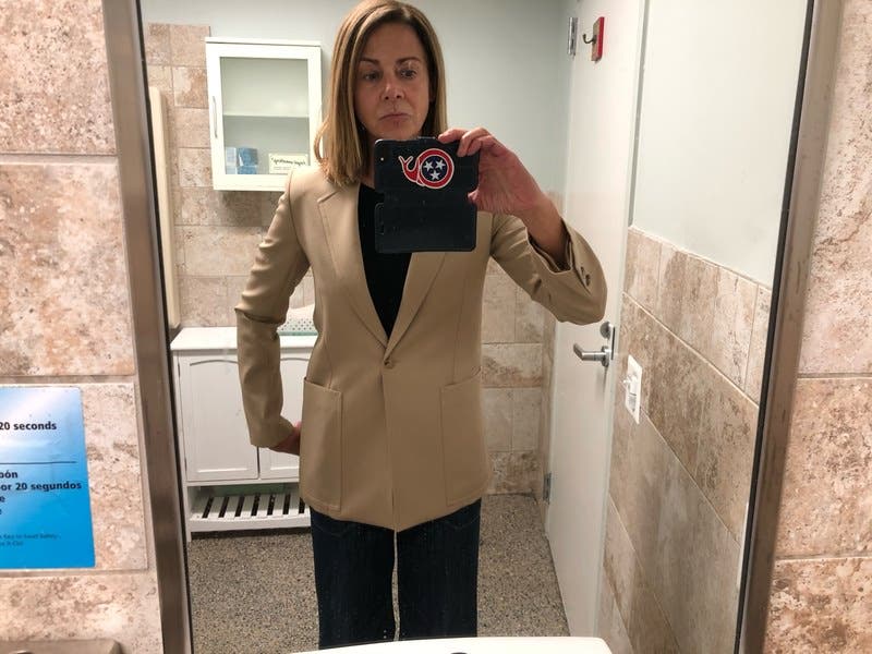 Beige Oversized Blazer by Victoria Victoria Beckham | Rent