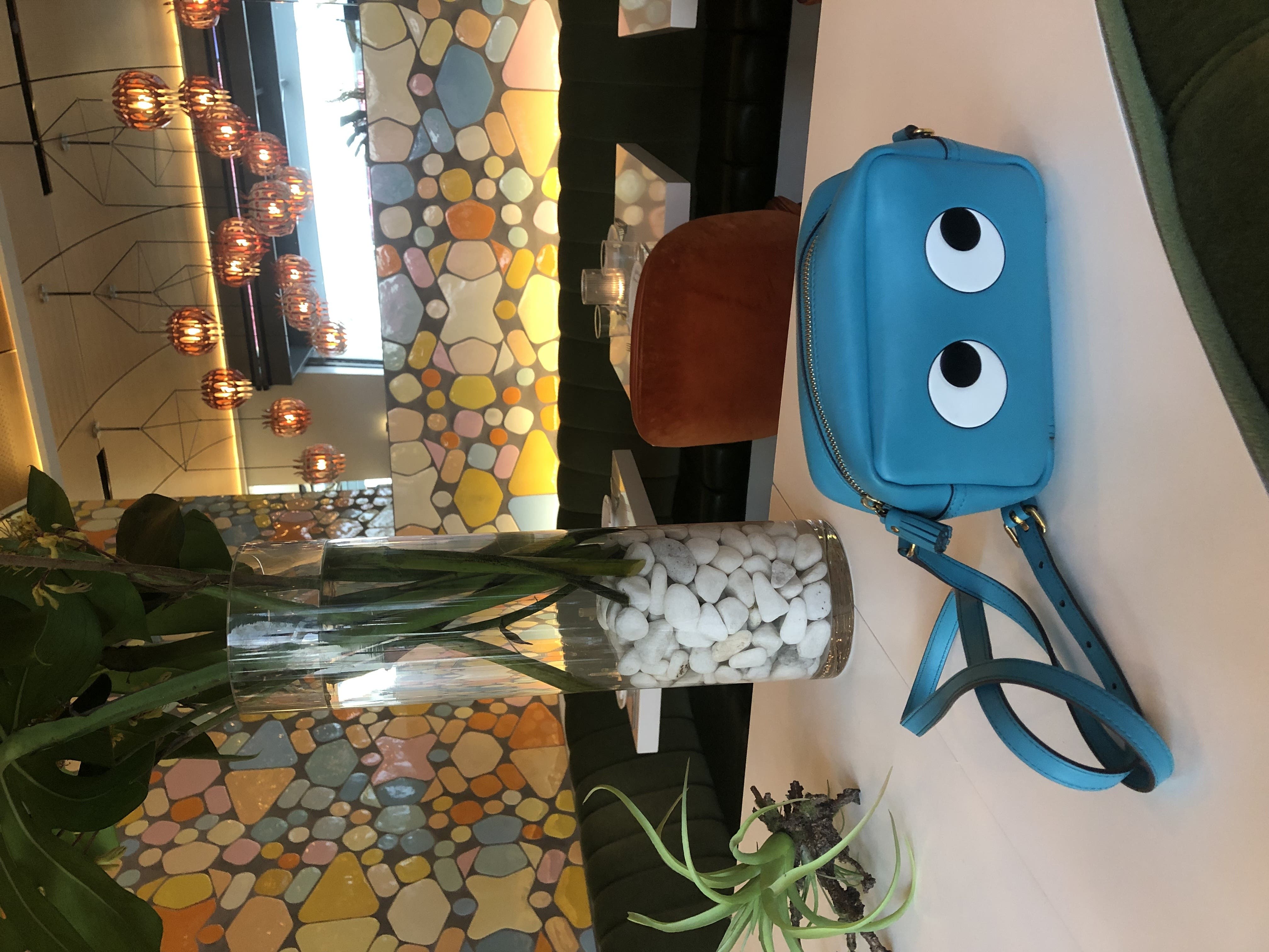 Turquoise Mini Eyes Crossbody by Anya Hindmarch | Rent the Runway