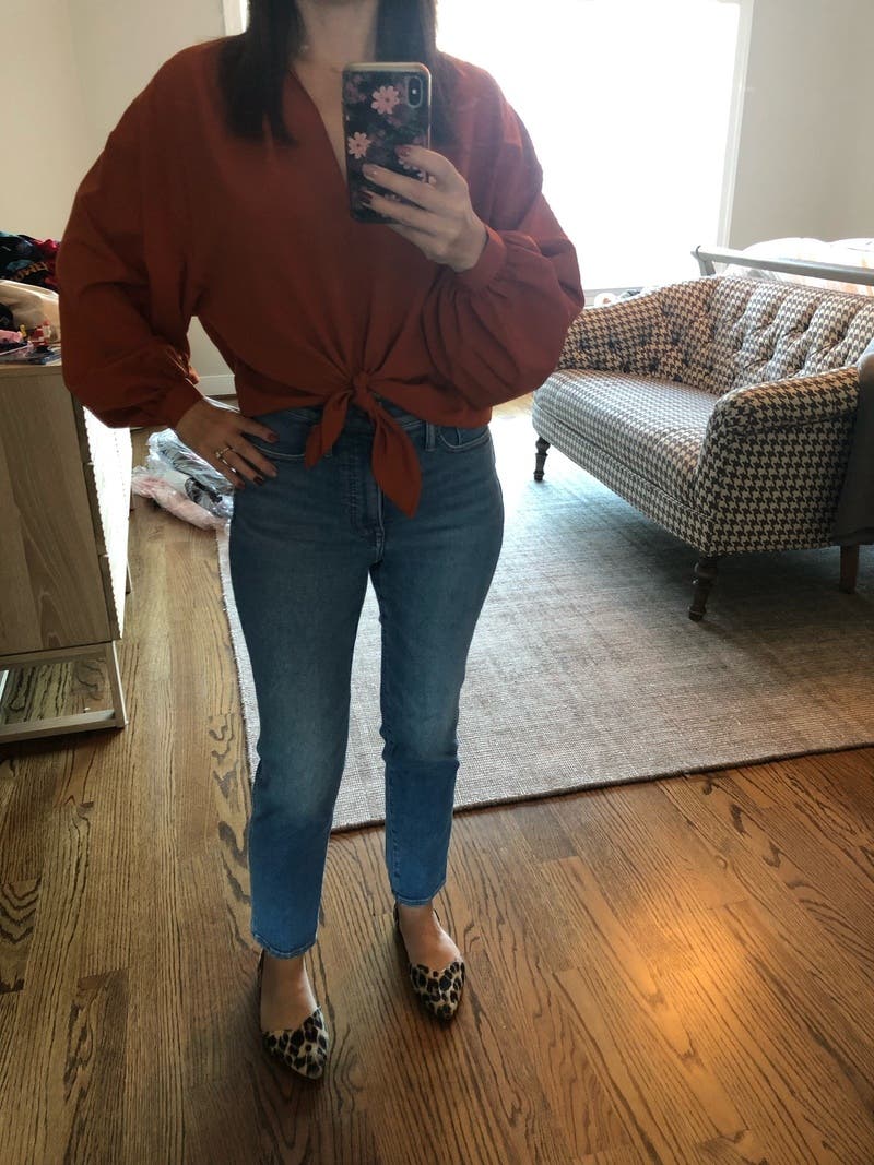 Cinnamon Tie Front Top by TOME x RTR | Rent the Runway