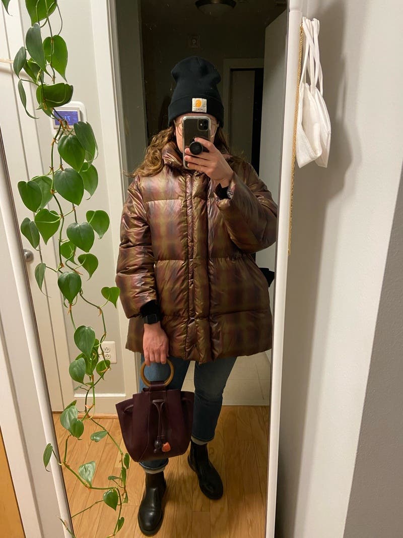 Copper Plaid Puffer by No.6 | Rent the Runway