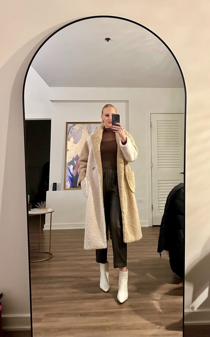 Colorblock Sherpa Coat by Peter Som x RTR | Rent the Runway