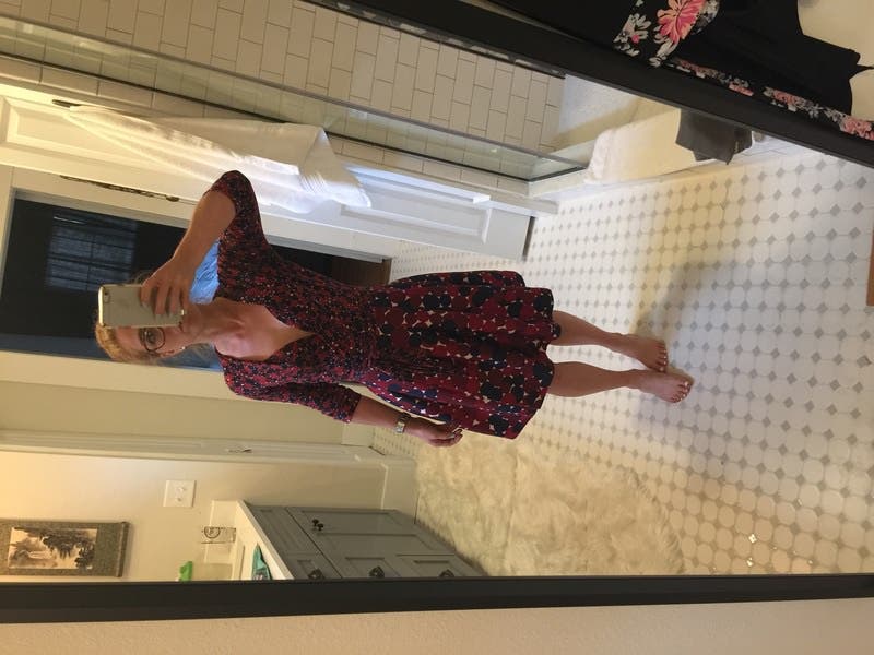 Red Jewel Mikado Wrap Dress by Diane von Furstenberg | Rent