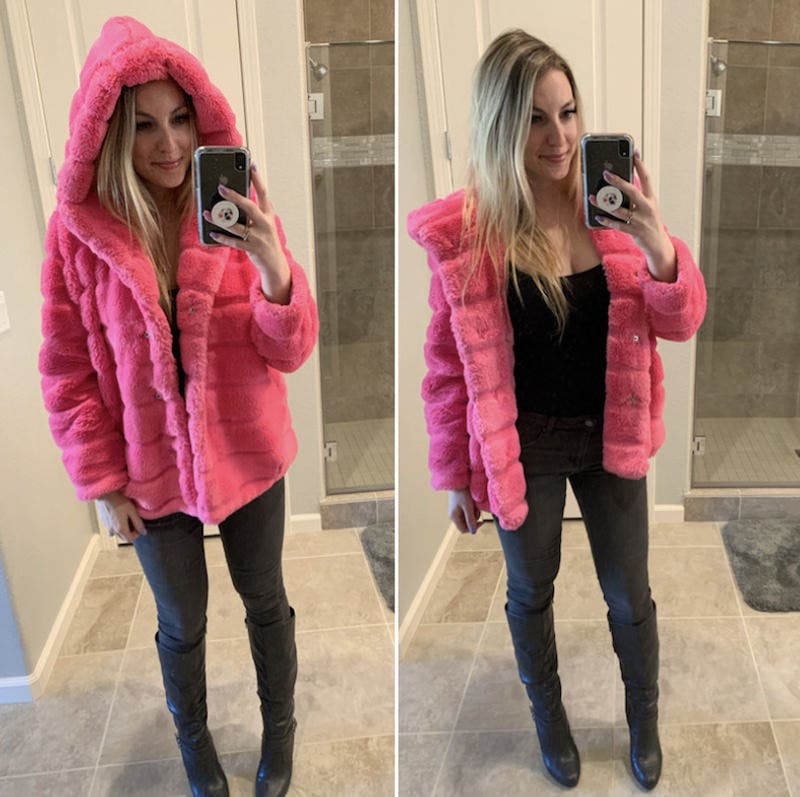 ジャケット・アウター herlipto  Faux Fur Coat misty pink Perfect Moment faux-fur Coat | Pink | FARFETCH