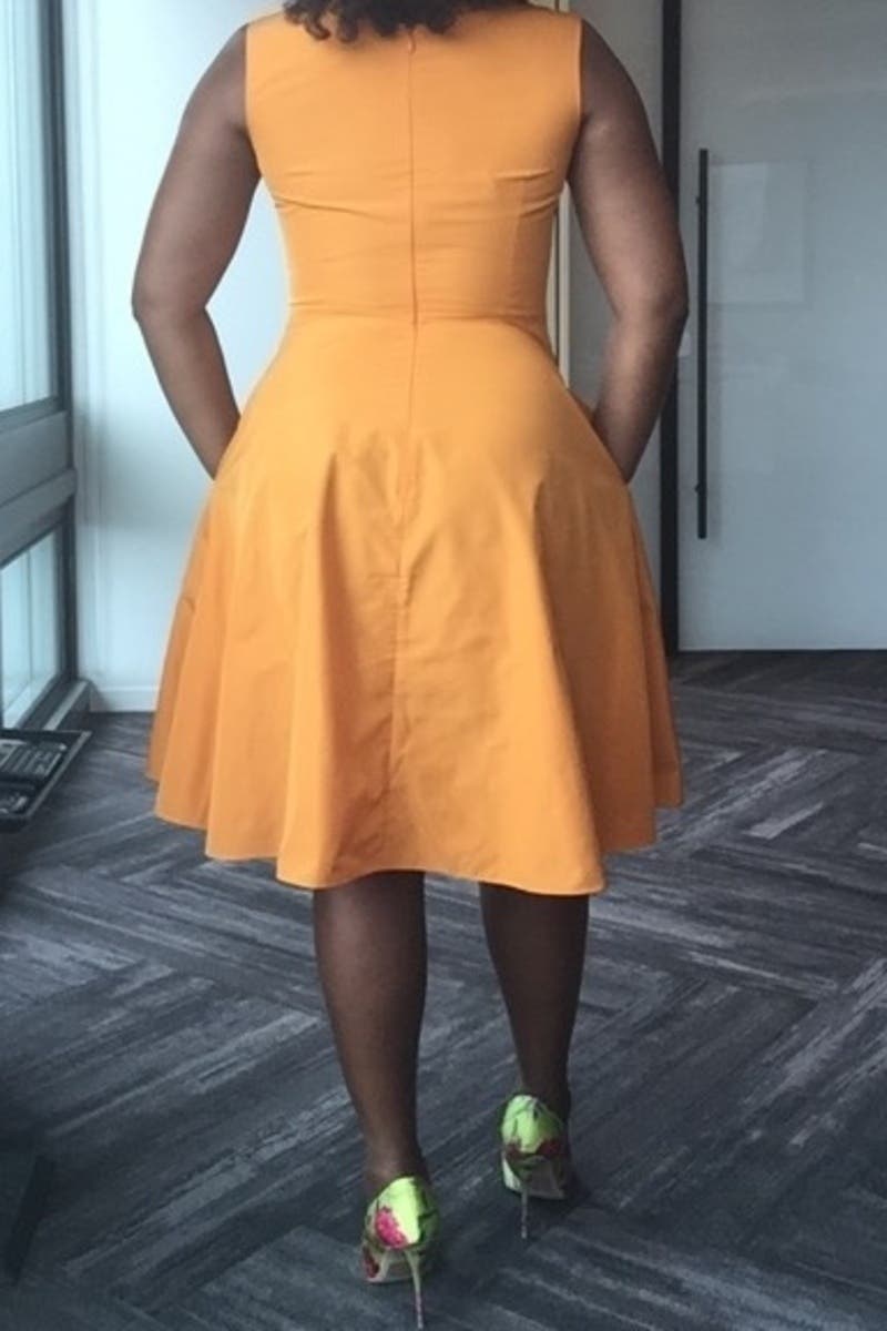 ワンピース JIL SANDER Orange Cotton Blend Dress Jil Sander Orange cotton blend dress for Women Online USA at